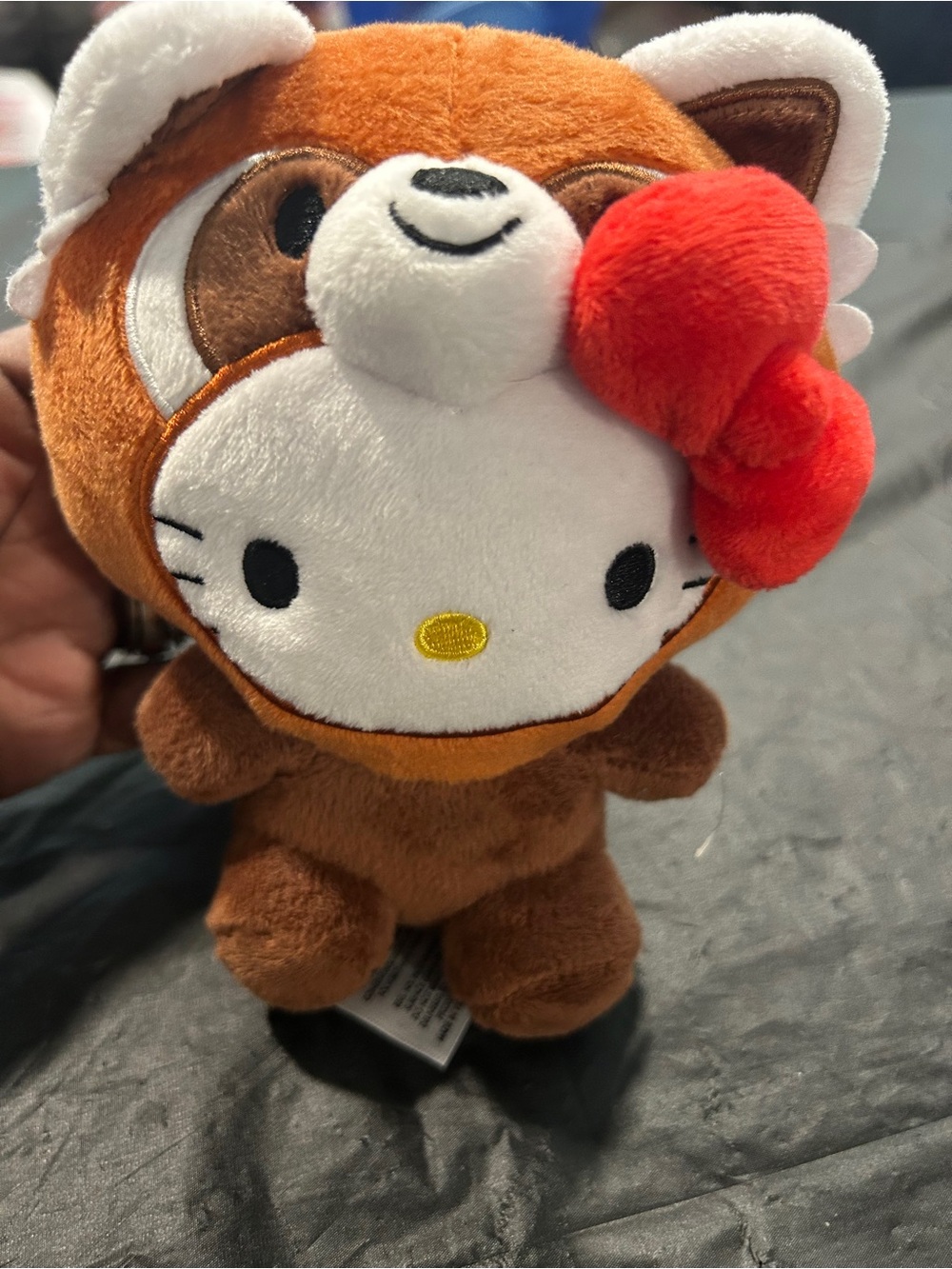 Hello Kitty Brown Red Bow Plush - Red Panda Costume